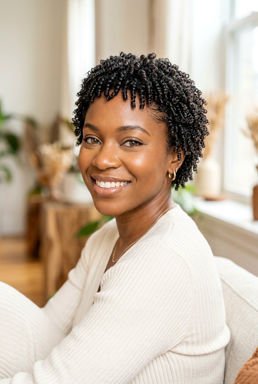 Finger Coils TWA - 20 twa hairstyles - 20 twa hairstyles