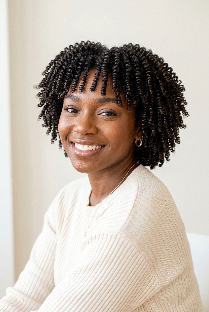 Finger Coils on Natural Hair - 20 easy protective styles without extensions - 20 easy protective styles without extensions