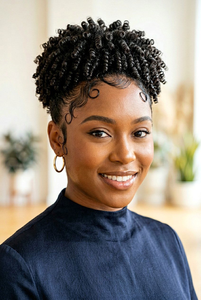 20 Gorgeous Finger Coils on Tapered Cut Styles to Try Now