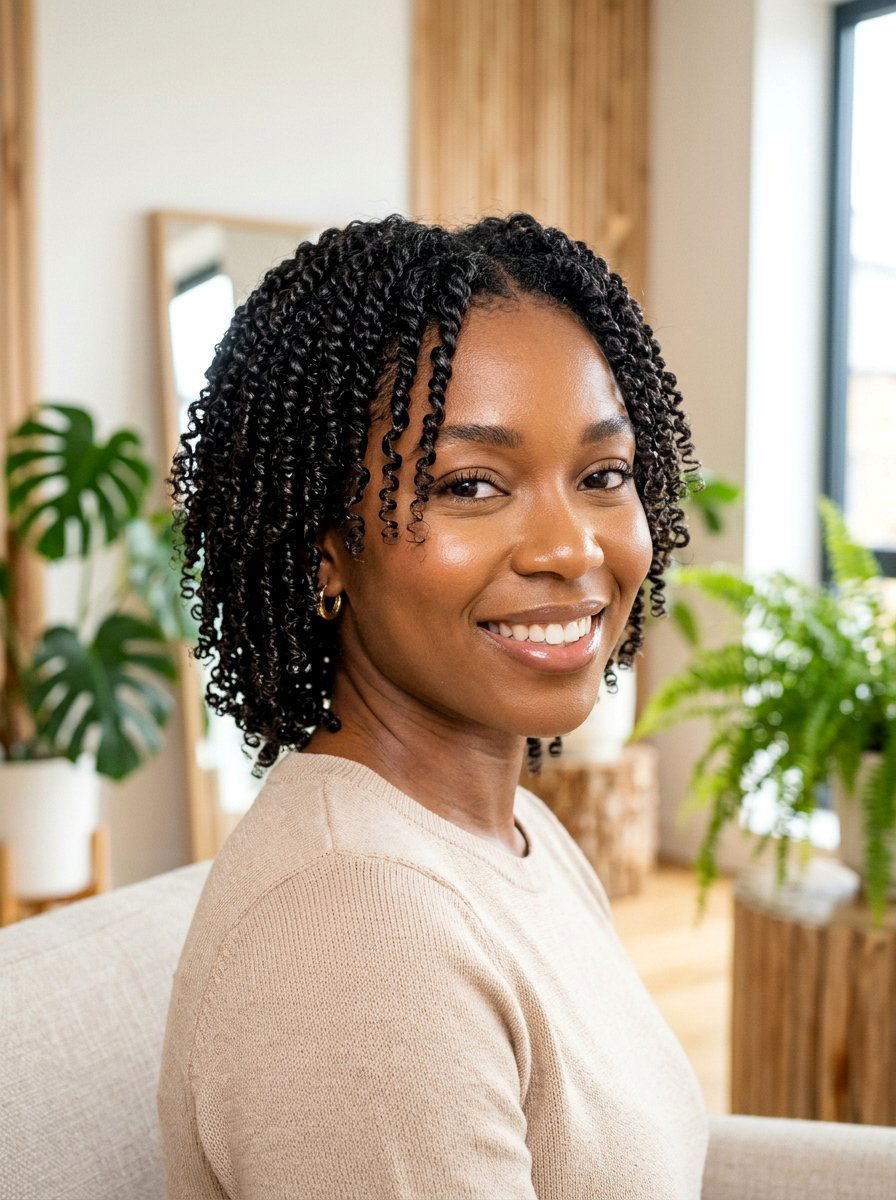 Finger Twist Coils - 20 overnight twists for wavy hair - 20 overnight twists for wavy hair