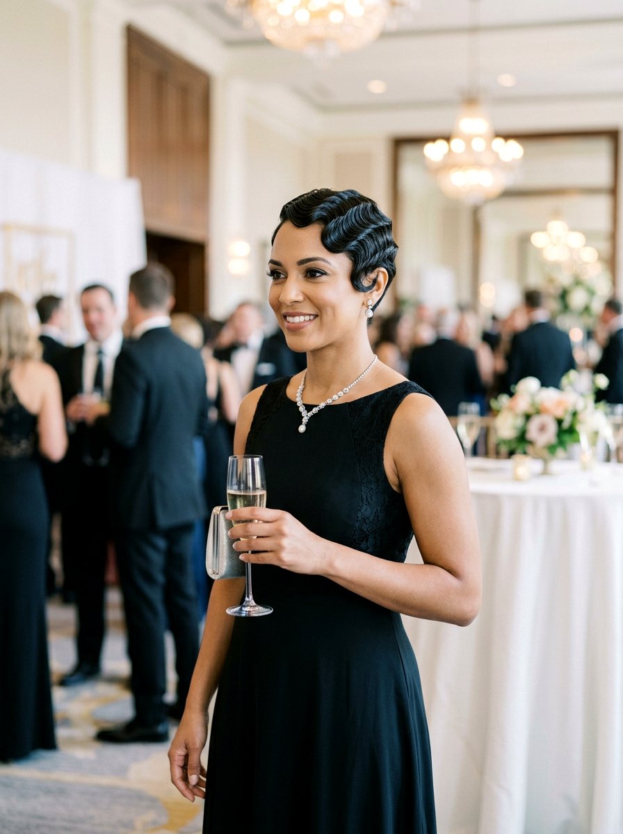 Finger Wave Pixie - 20 polished pixie haircut for office women - 20 polished pixie haircut for office women