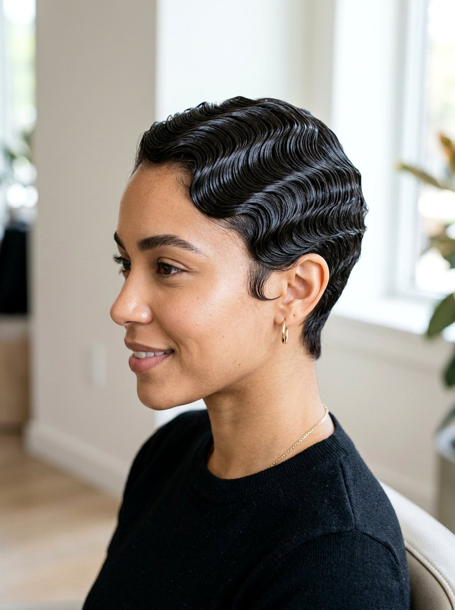 Finger Wave Pixie - 20 sleek pixie for older women - 20 sleek pixie for older women
