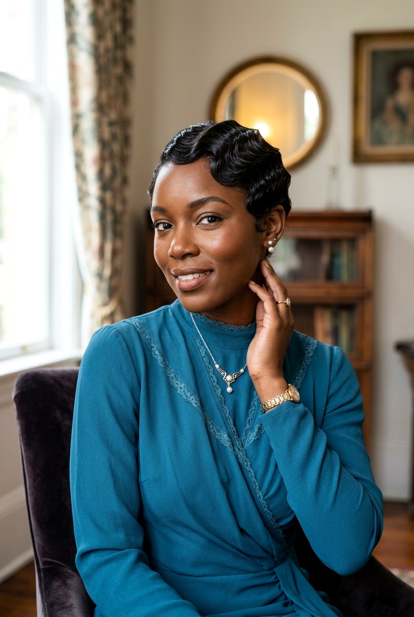 Finger Wave Short Hair - 20 black women mature hairstyle ideas - 20 black women mature hairstyle ideas