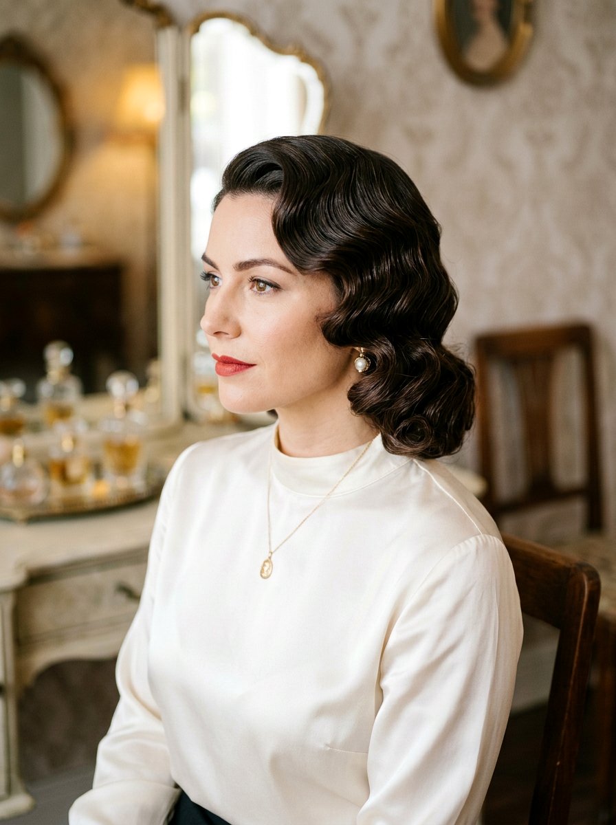 Finger Waves - 20 sleek hairstyle for humid climate - 20 sleek hairstyle for humid climate