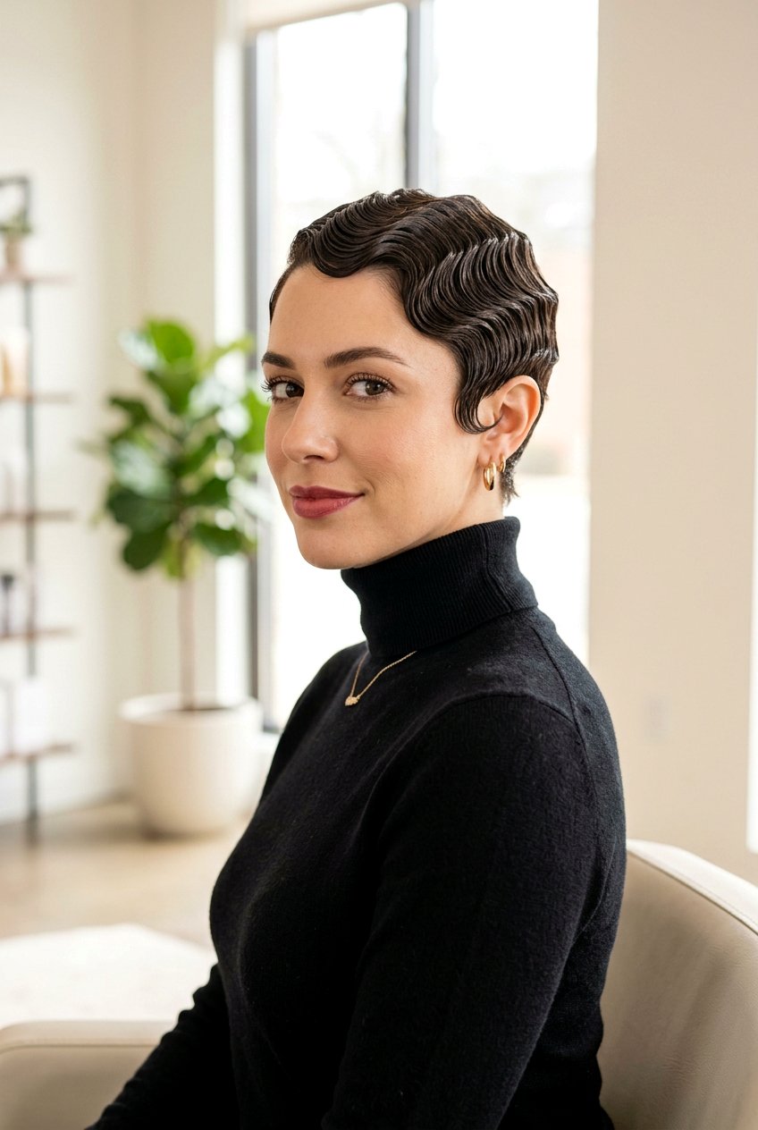 Finger Waves On Short Pixie Cut - 20 finger waves on short natural hair