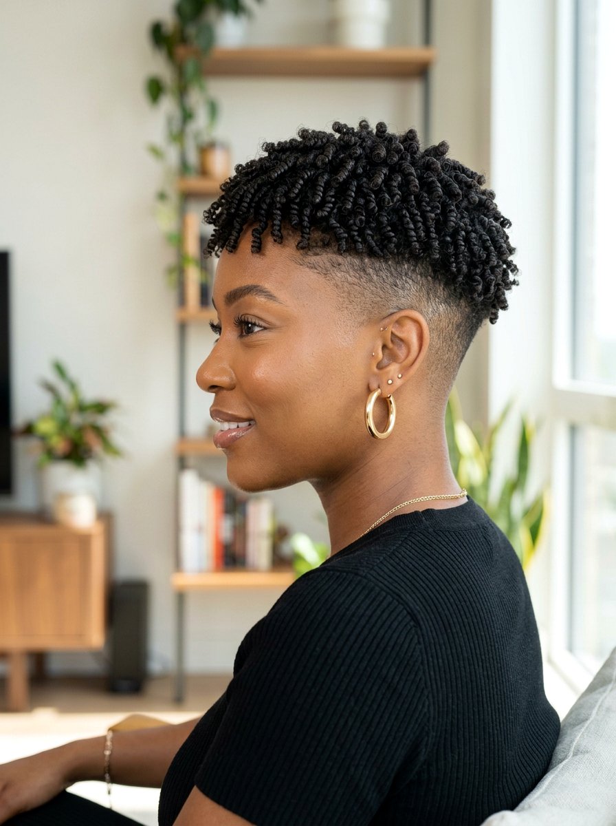 Finger coil undercut natural hair - 20 undercut natural hairstyle women - 20 undercut natural hairstyle women