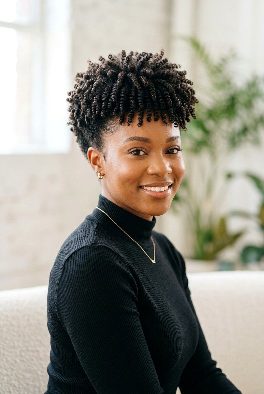 Finger coils tapered fro - 20 curly tapered fro hairstyle - 20 curly tapered fro hairstyle