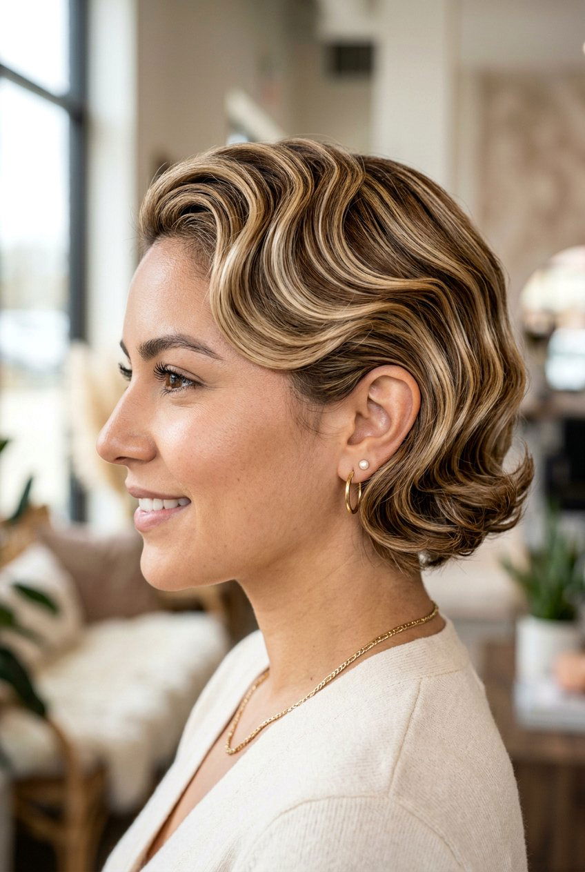 Finger waves with highlights - 20 finger waves hairstyle - 20 finger waves hairstyle