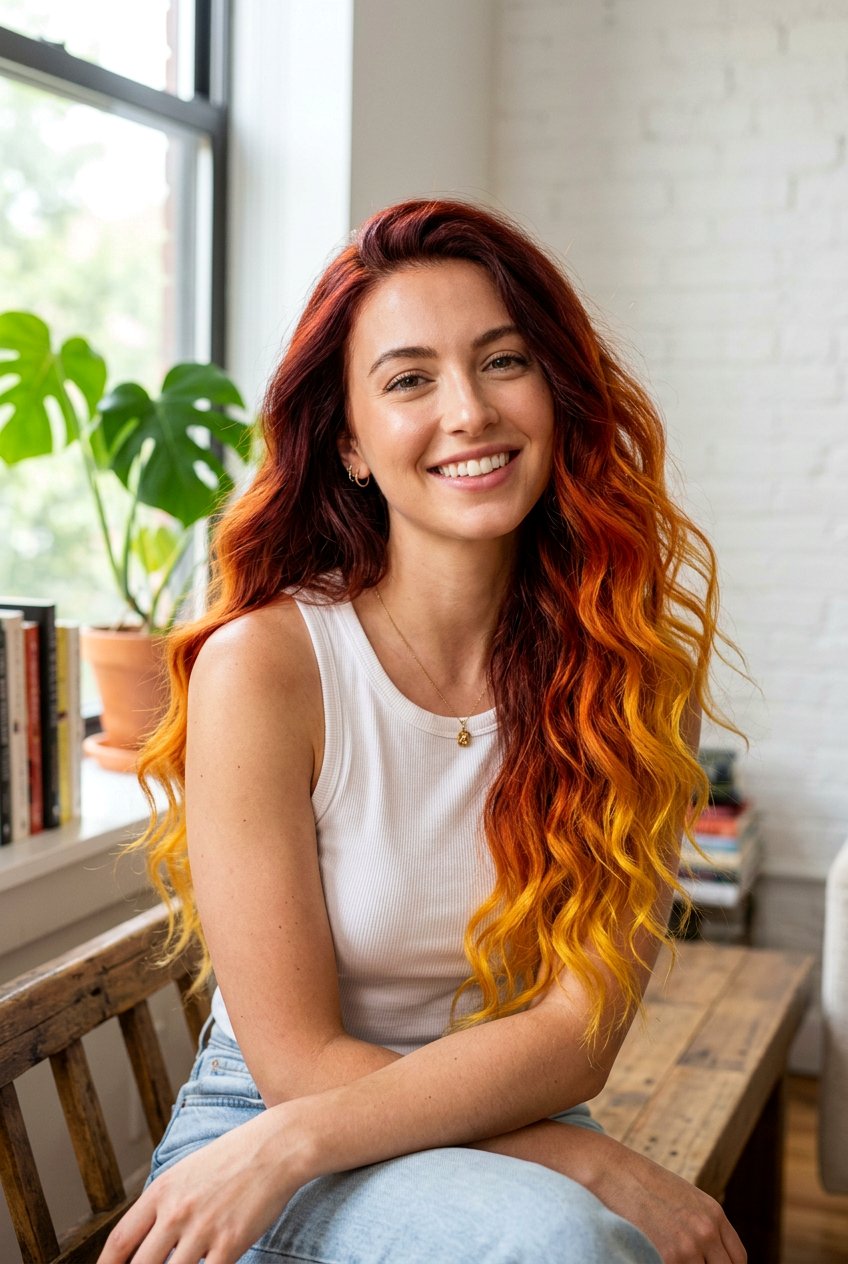 Fire Ombre Hair Color - 20 fire hair color ideas - 20 fire hair color ideas