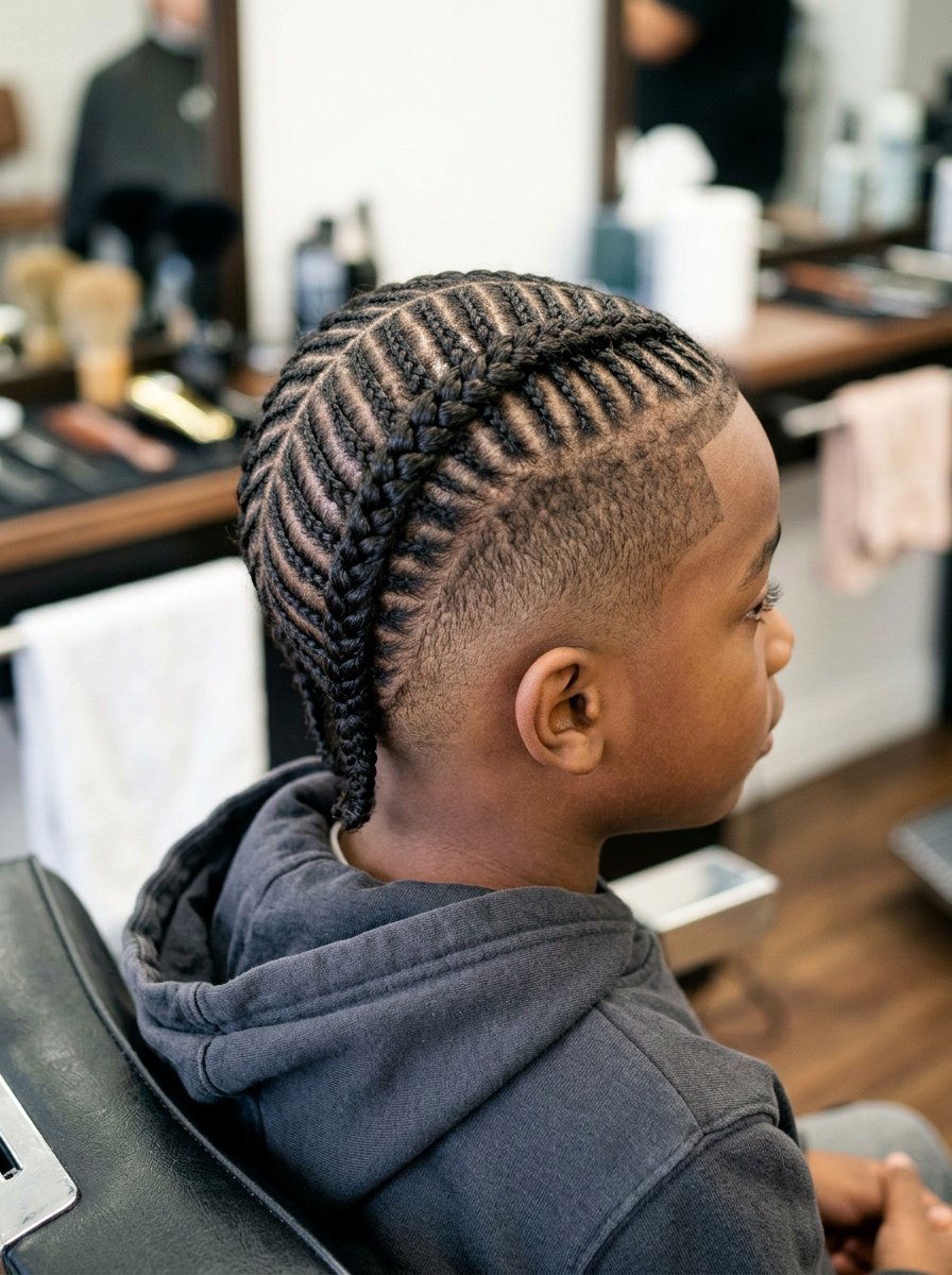 Fishbone Braid Pattern - 20 school safe braid styles for boys - 20 school safe braid styles for boys