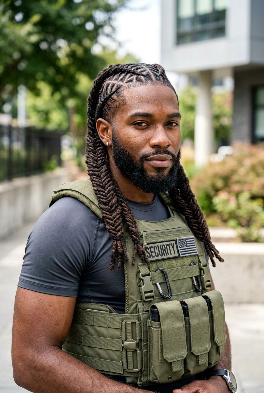 Fishbone Braided Locs - 20 long loc styles for black men - 20 long loc styles for black men