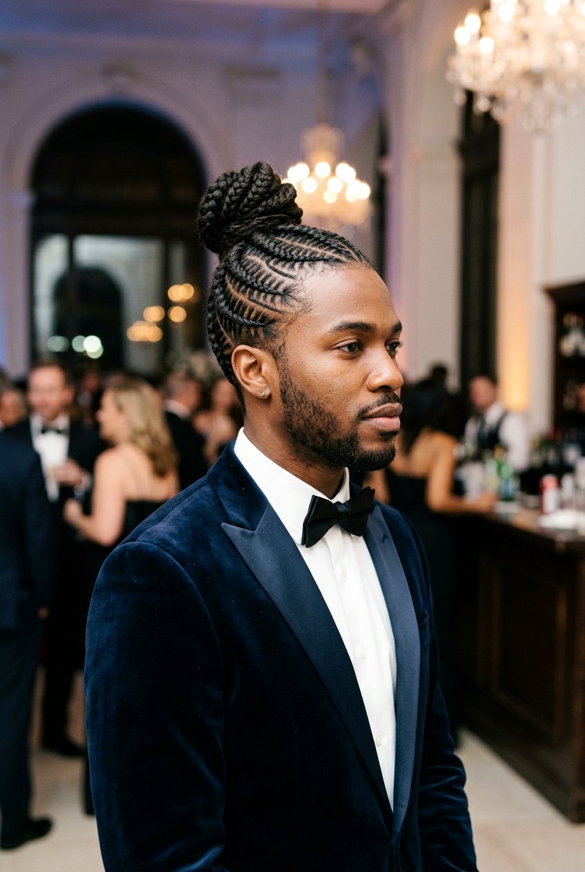 Fishbone Braided Top Knot - 20 braided top knot men - 20 braided top knot men