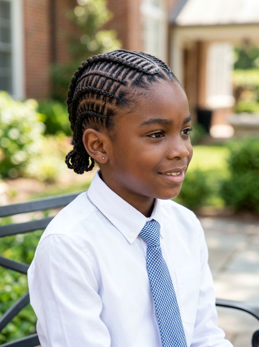 Fishbone Braids - 20 school braid styles for black boys - 20 school braid styles for black boys
