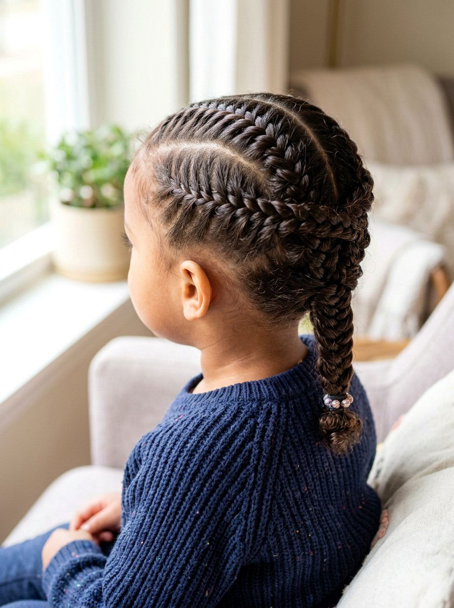 Fishbone Braids For Toddlers - 20 protective braid styles for toddlers - 20 protective braid styles for toddlers