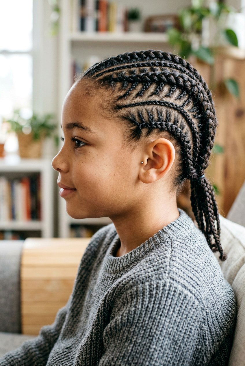 Fishbone Braids - 20 biracial boys braid styles - 20 biracial boys braid styles