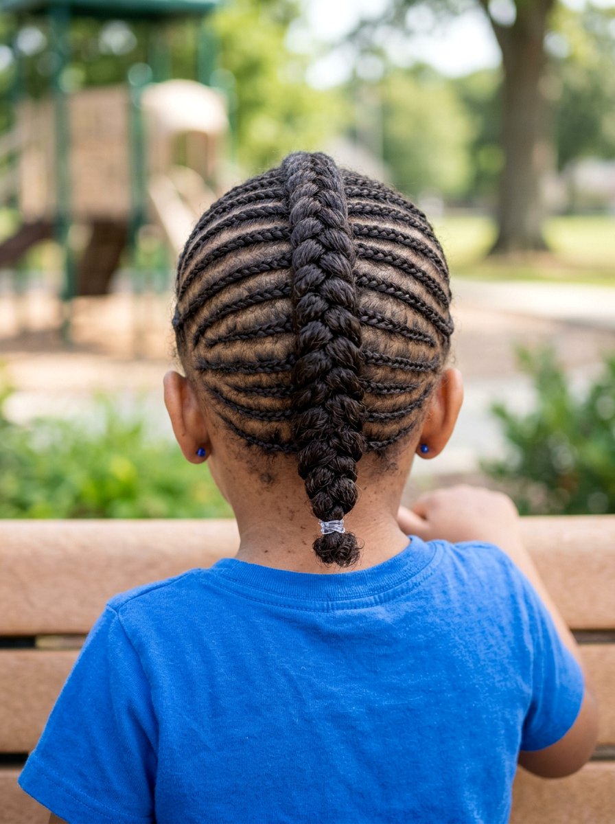 Fishbone braids for toddlers - 20 toddler braids for black boys - 20 toddler braids for black boys