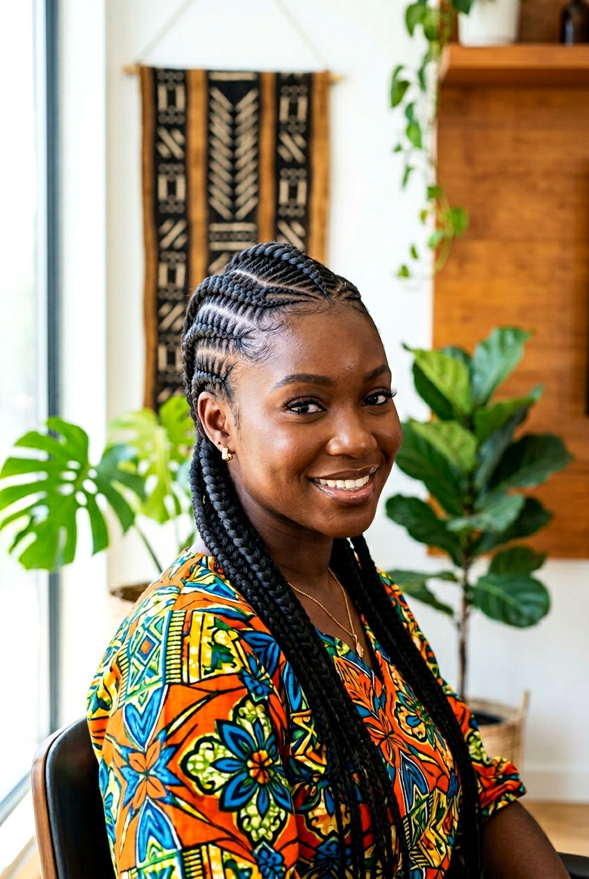 Fishbone cornrows - 20 creative cornrow parting styles - 20 creative cornrow parting styles