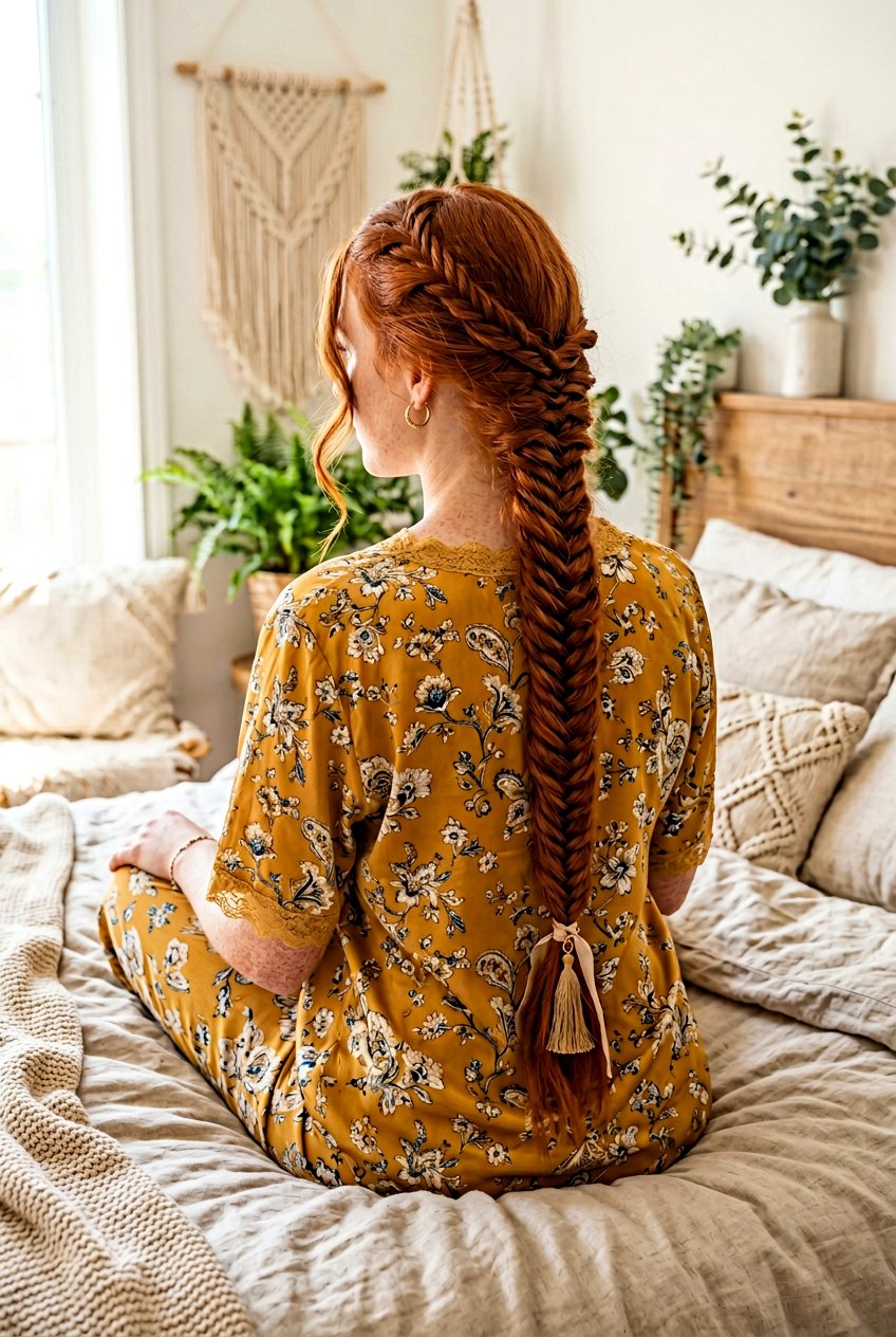 Fishtail Braid - 20 bedtime braid hairstyles for waves - 20 bedtime braid hairstyles for waves