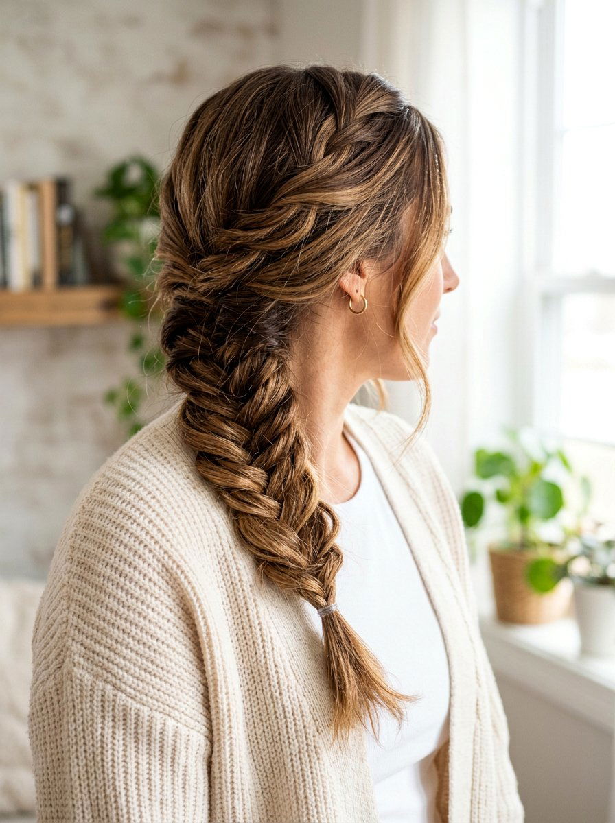 Fishtail Braid - 20 cute hairstyle for family dinner - 20 cute hairstyle for family dinner