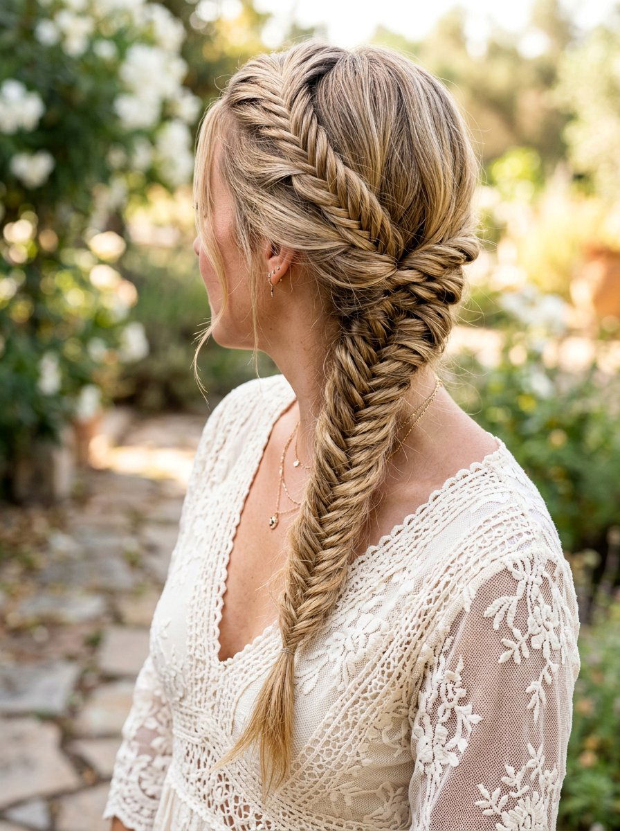 Fishtail Braid - 20 date night hair ideas for women - 20 date night hair ideas for women