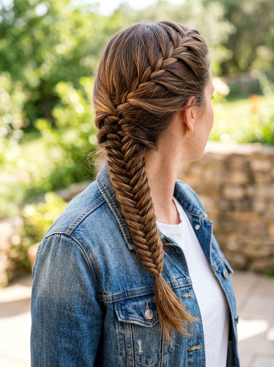 Fishtail Braid - 20 easy hairstyle for vacation mornings - 20 easy hairstyle for vacation mornings