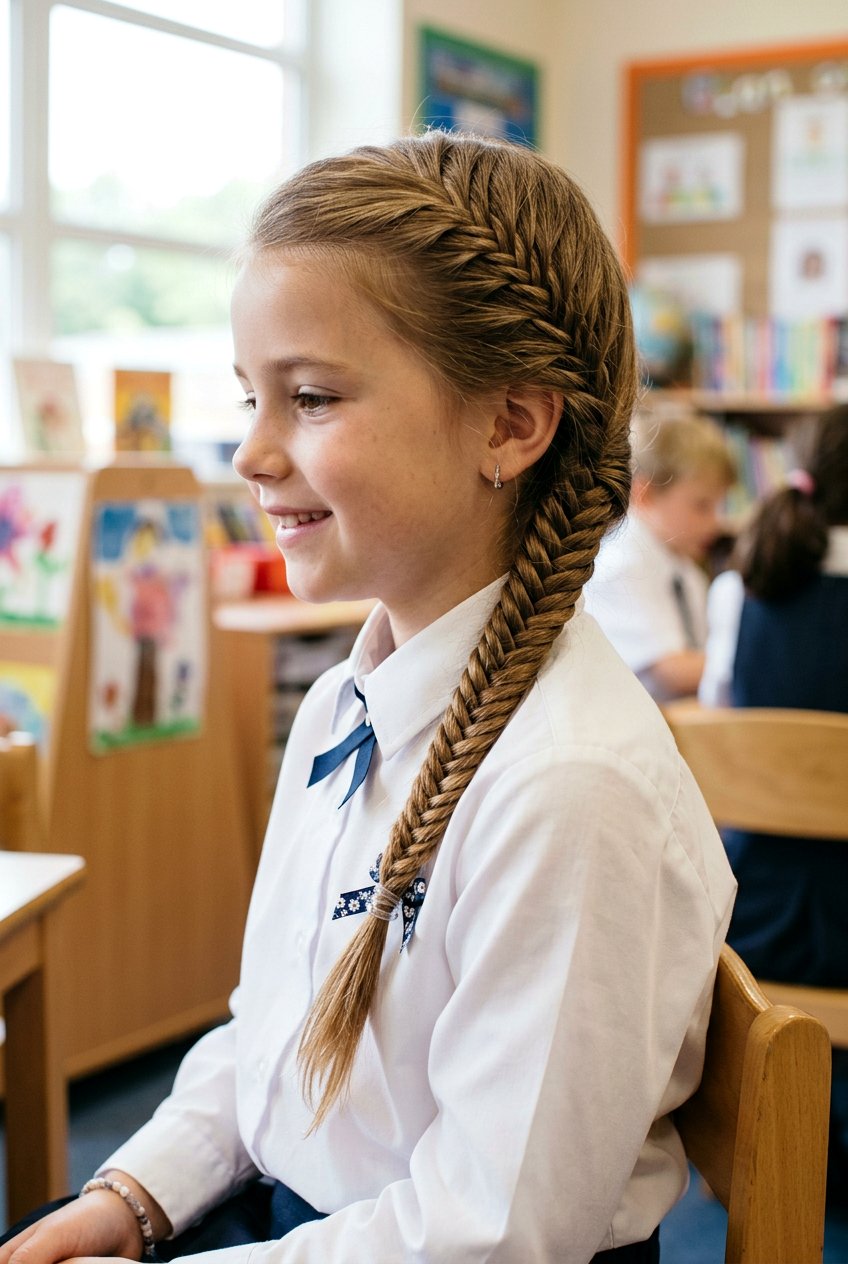 Fishtail Braid - 20 little girls hairstyle ideas for school - 20 little girls hairstyle ideas for school