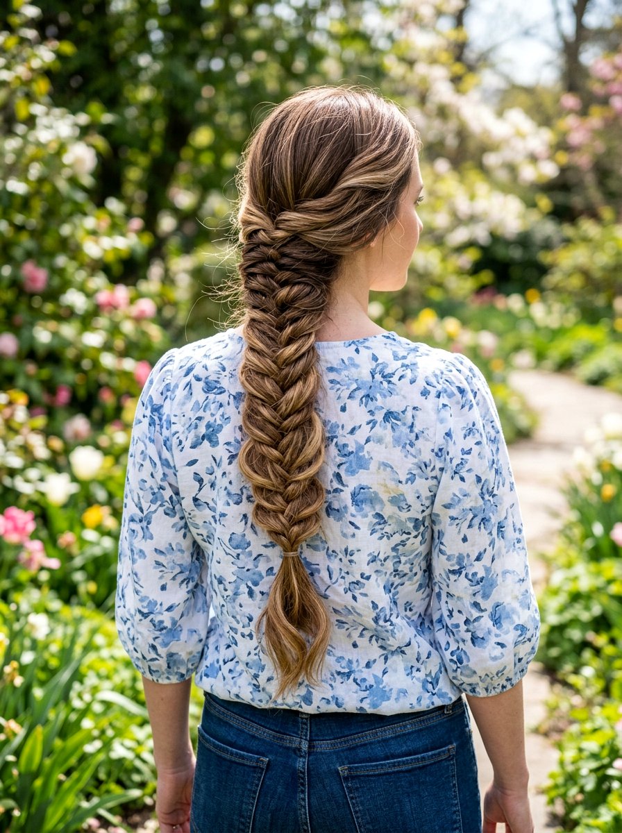Fishtail Braid - 20 simple hairstyle for wedding shower - 20 simple hairstyle for wedding shower
