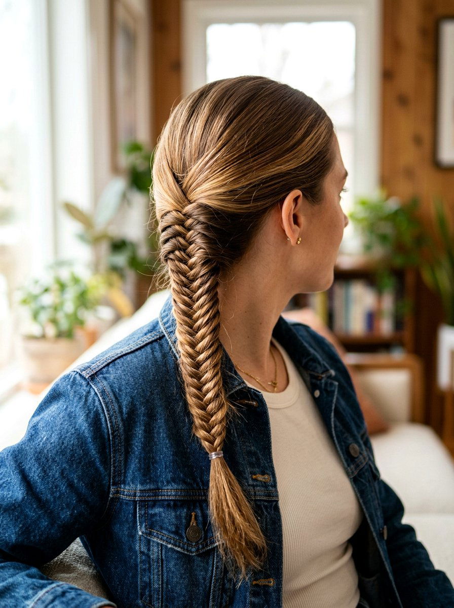 Fishtail Braid - 20 sleek hairstyle for humid climate - 20 sleek hairstyle for humid climate