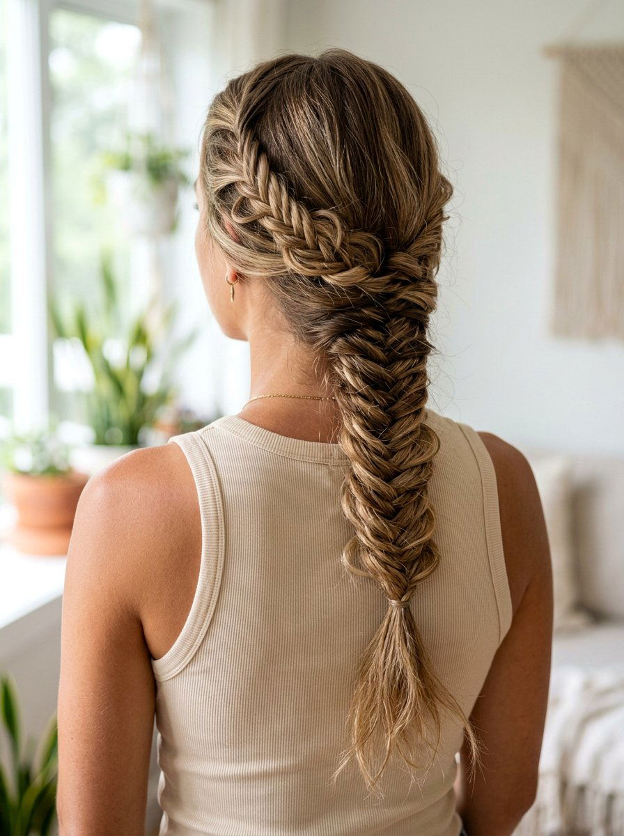 Fishtail Braid - 20 vacation hairstyle for humid weather - 20 vacation hairstyle for humid weather