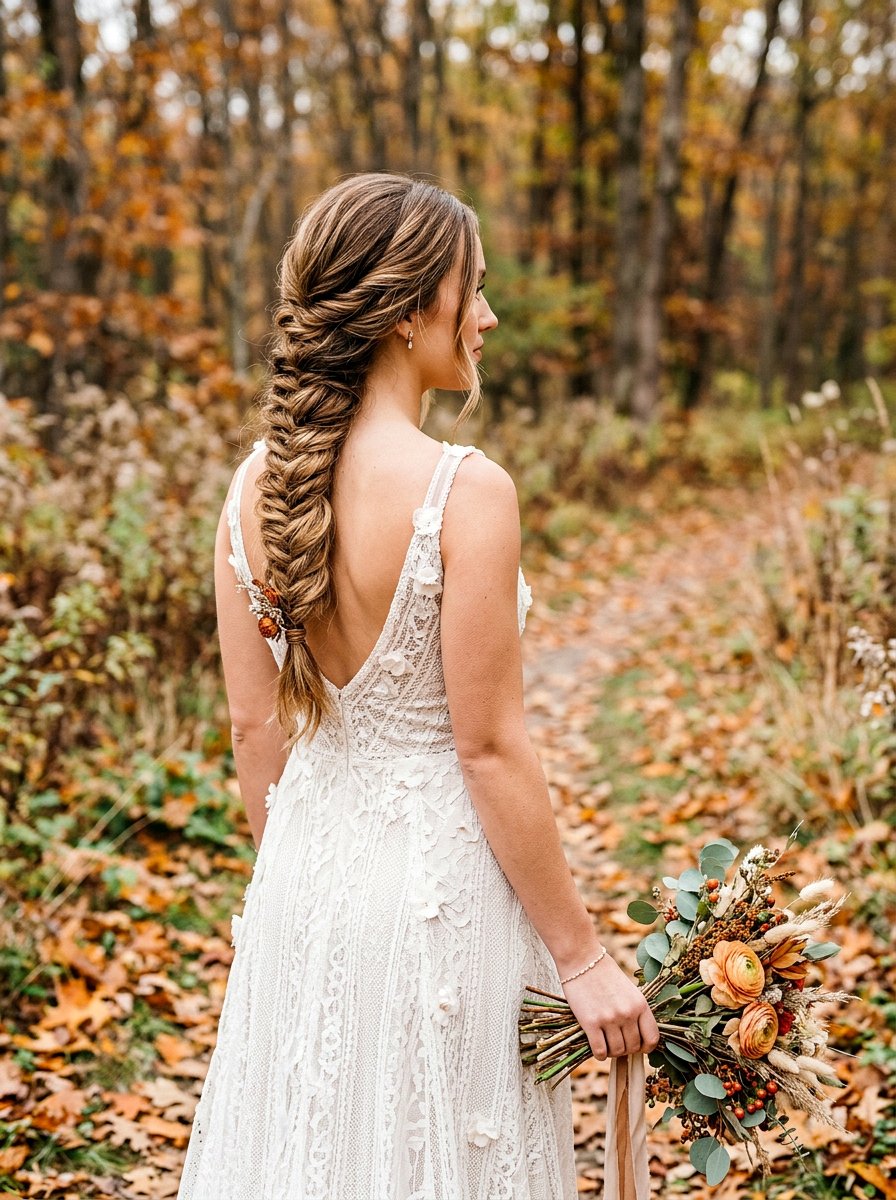 Fishtail Braid - 20 viral wedding hairstyle ideas - 20 viral wedding hairstyle ideas