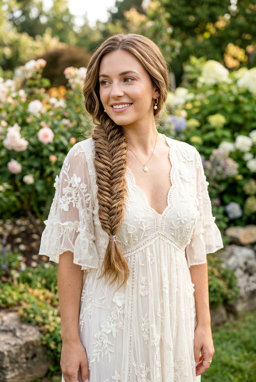 Fishtail Braid - 20 prom hairstyles for women over 18 - 20 prom hairstyles for women over 18