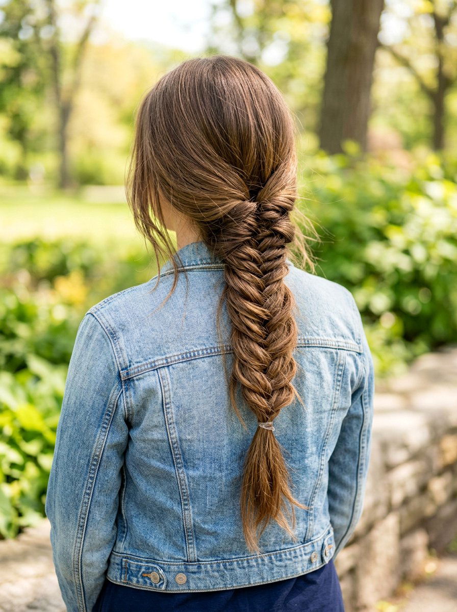 Fishtail Braid For Long Straight Layers - 20 quick hairstyle for long straight layers - 20 quick hairstyle for long straight layers