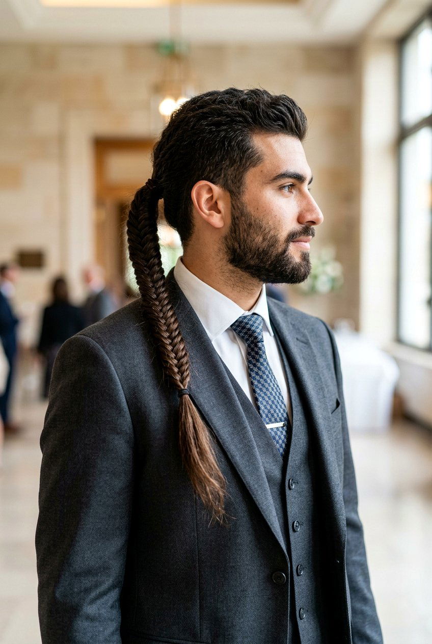 Fishtail Braid For Men - 20 braided ponytail for men - 20 braided ponytail for men
