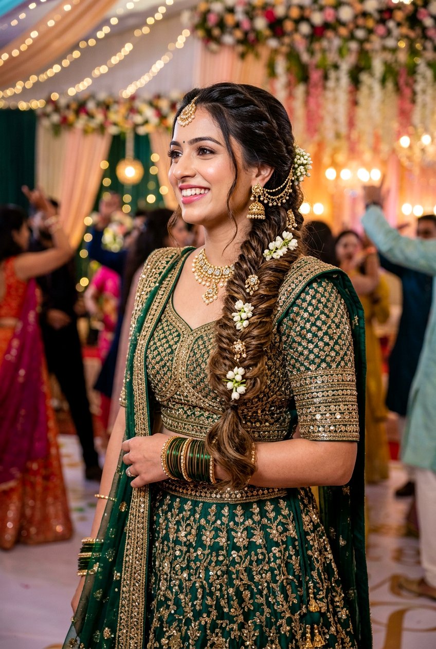 Fishtail Braid For Sangeet - 20 sangeet hairstyles - 20 sangeet hairstyles