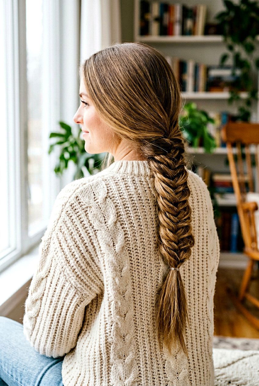 Fishtail Braid For Straight Hair - 20 birthday hairstyle for long straight hair - 20 birthday hairstyle for long straight hair