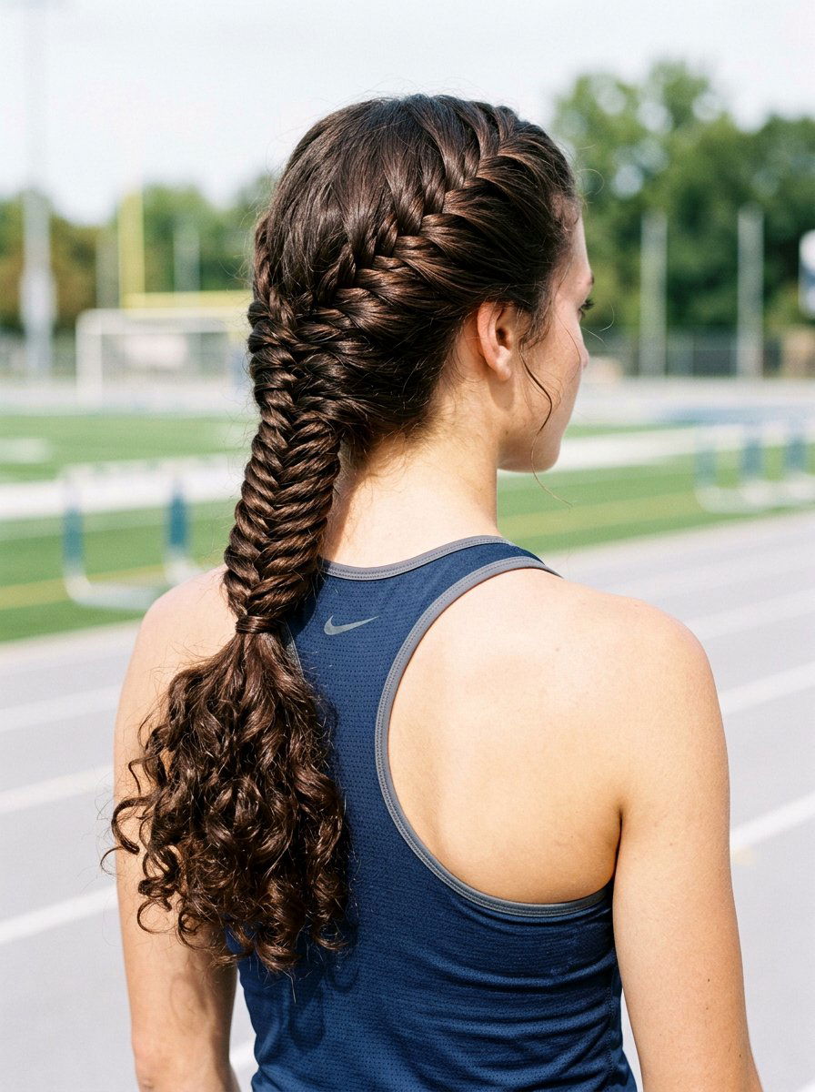 Fishtail Braid For Thick Curly Hair - 20 gym hairstyle for thick curly hair - 20 gym hairstyle for thick curly hair