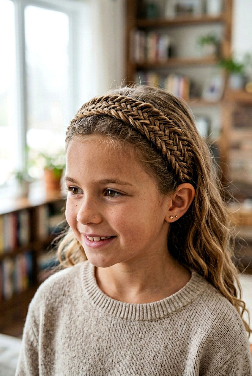 Fishtail Braid Headband Hairstyle - 20 school hairstyle with headband braid - 20 school hairstyle with headband braid