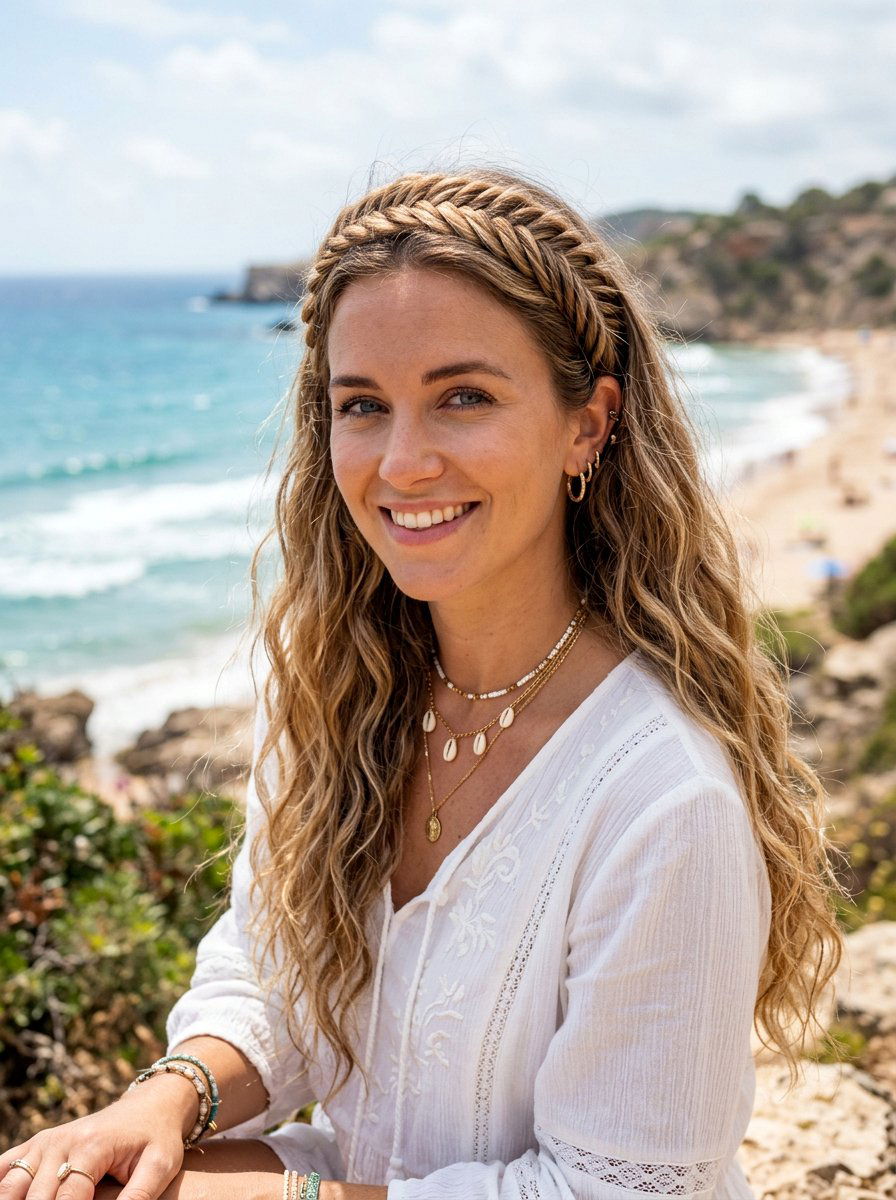 Fishtail Braid Headband - 20 fishtail braid hairstyle for long hair - 20 fishtail braid hairstyle for long hair