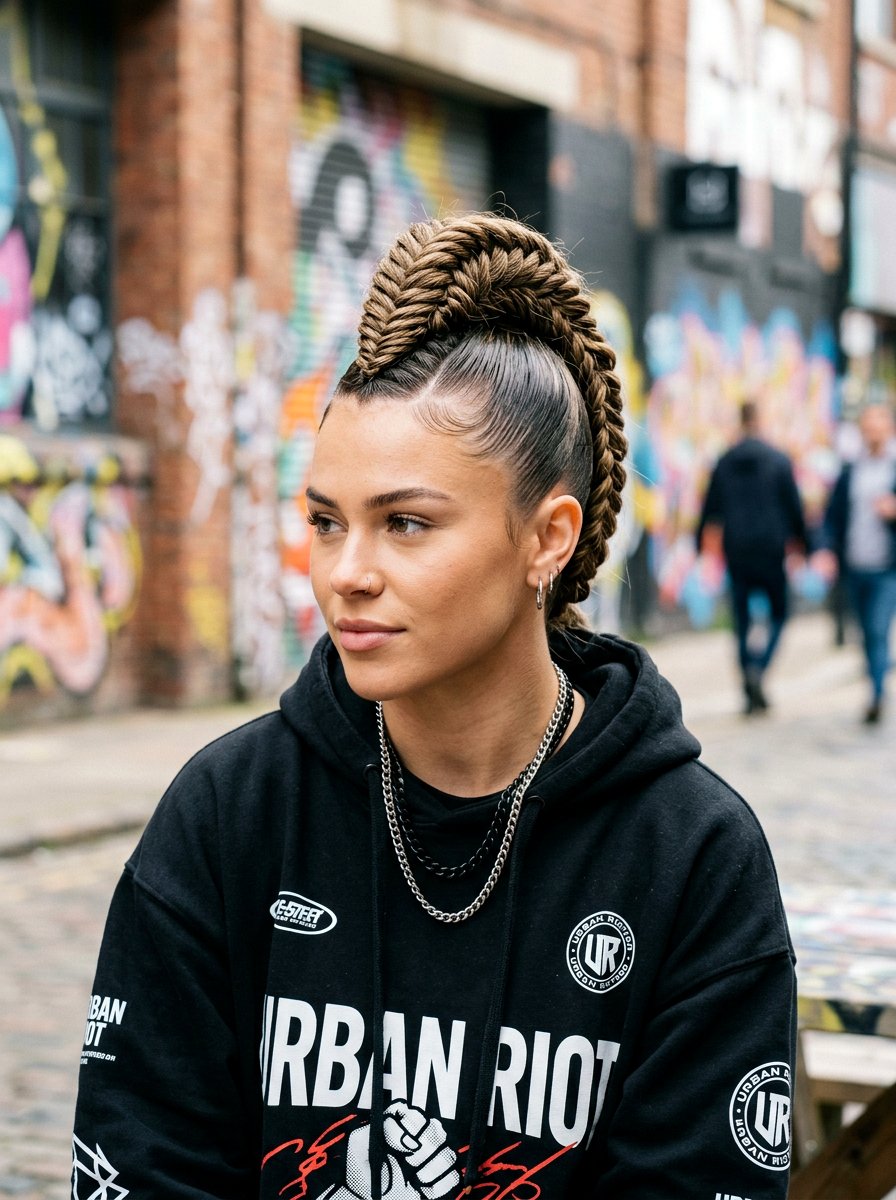 Fishtail Braid Mohawk - 20 fishtail braid hairstyle for long hair - 20 fishtail braid hairstyle for long hair