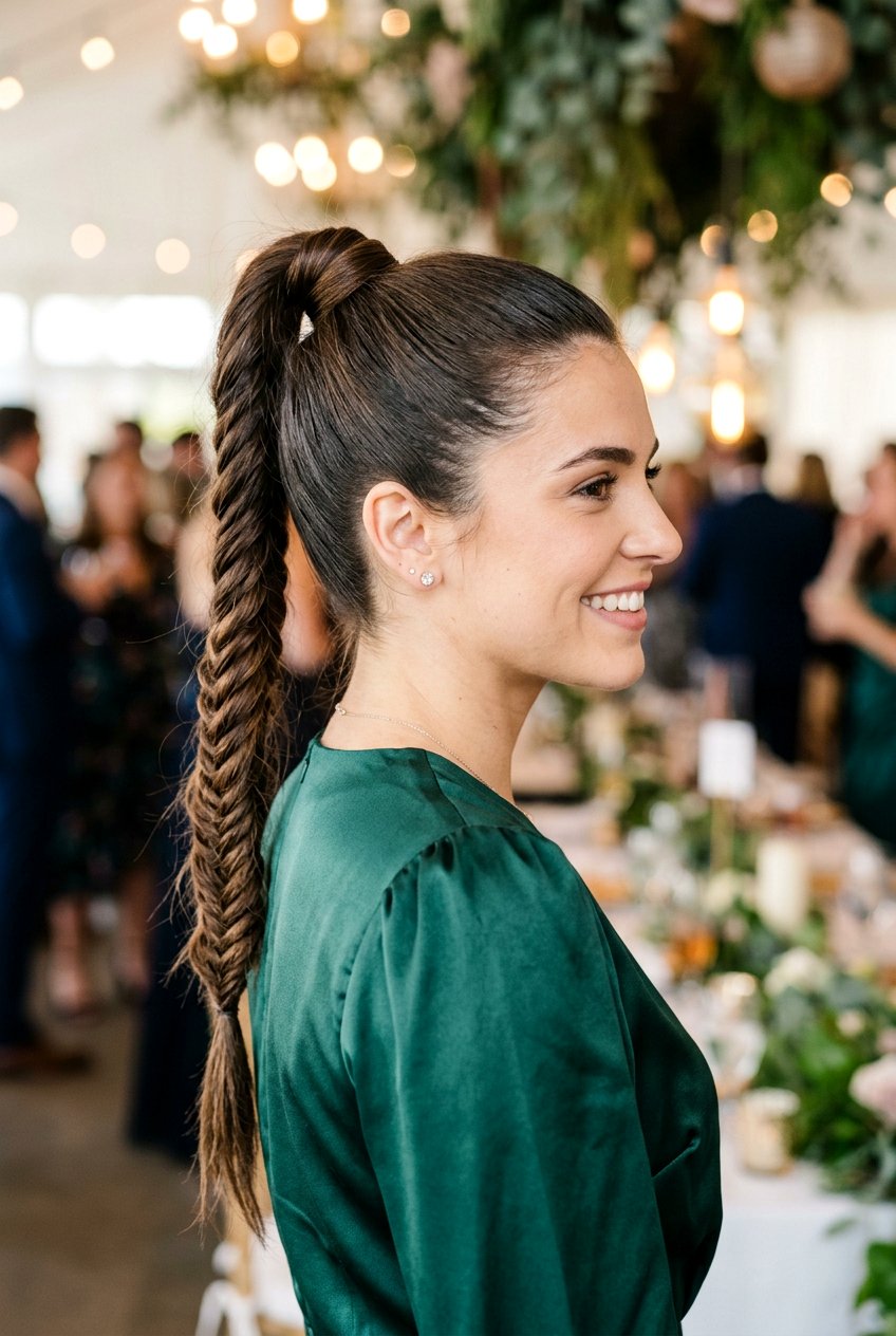 Fishtail Braid Ponytail - 20 sweet 16 hairstyles - 20 sweet 16 hairstyles