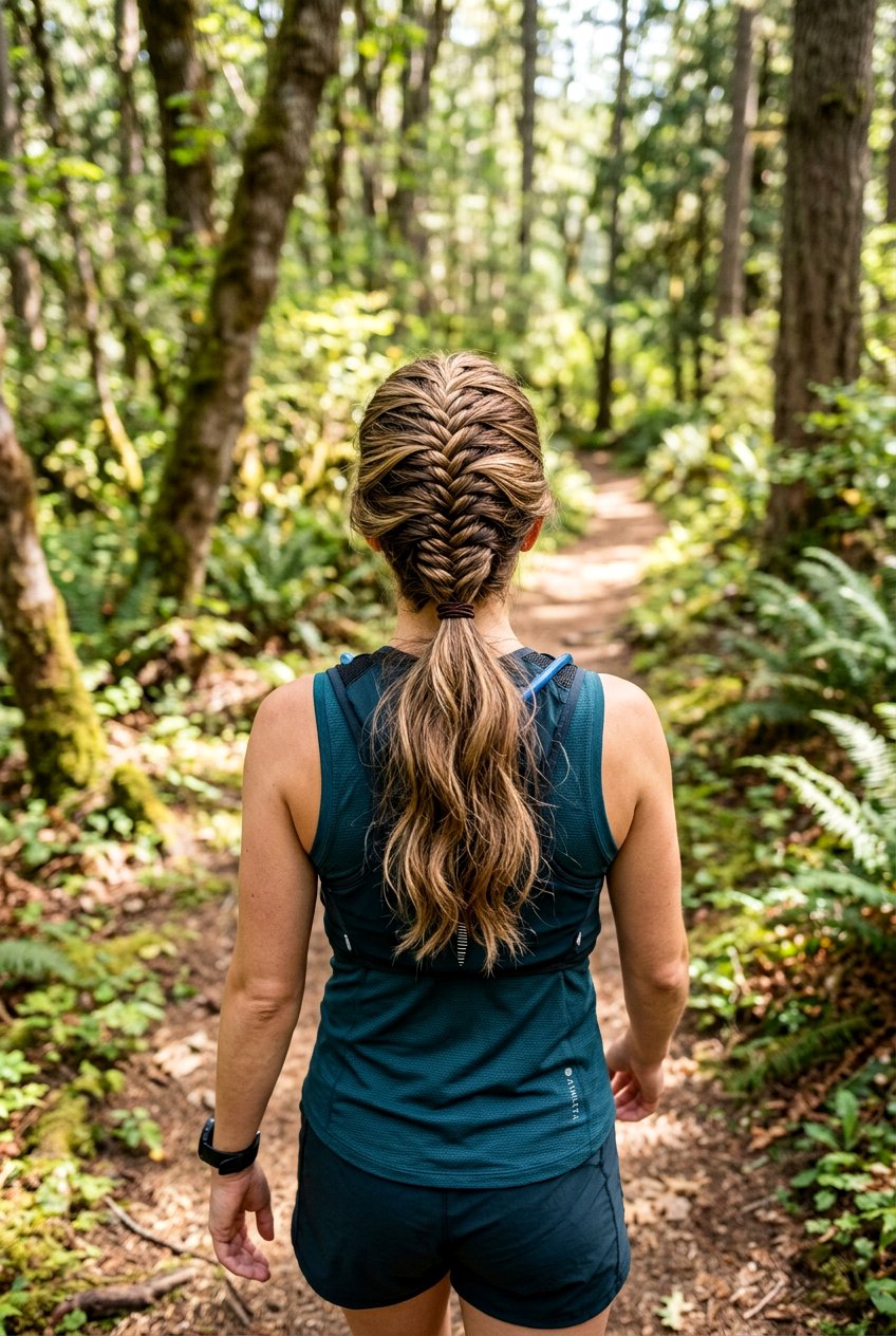 Fishtail Braid Ponytail - 20 hiking ponytail with braid - 20 hiking ponytail with braid