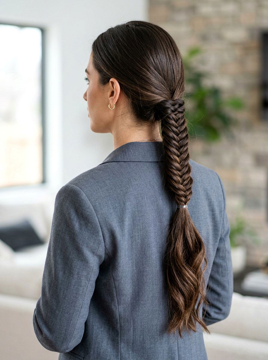 Fishtail Braid Ponytail - 20 neat job interview ponytail - 20 neat job interview ponytail