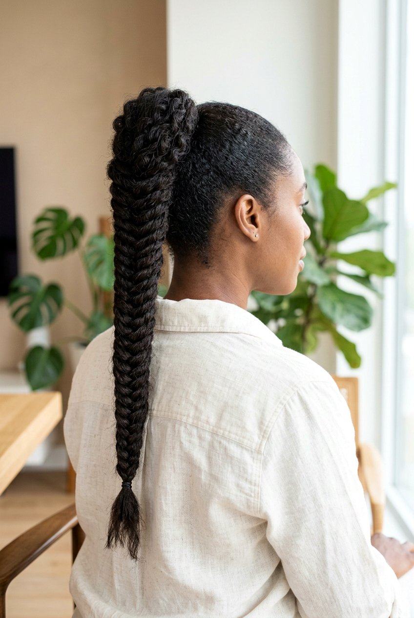 Fishtail Braid Ponytail Natural Hair - 20 natural hair ponytail with braids - 20 natural hair ponytail with braids
