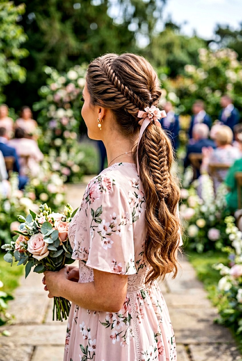 Fishtail Braid Ponytail for Bridesmaids - 20 bridesmaid ponytail with braid - 20 bridesmaid ponytail with braid