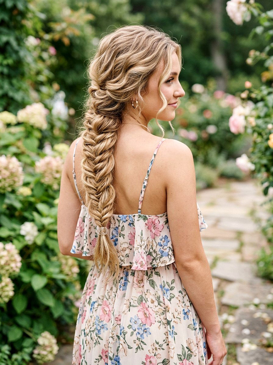 Fishtail Braid Prom Hairstyle - 20 viral prom hairstyle ideas - 20 viral prom hairstyle ideas