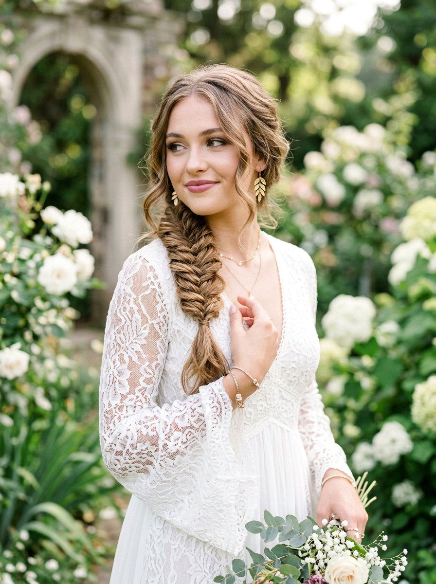 Fishtail Braid Soft Glam Prom - 20 soft glam hairstyle for prom - 20 soft glam hairstyle for prom