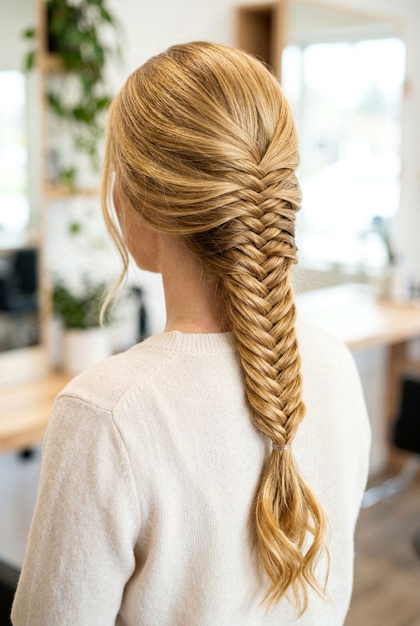 Fishtail Braid Texture - 20 easy overnight hairstyles for long hair - 20 easy overnight hairstyles for long hair