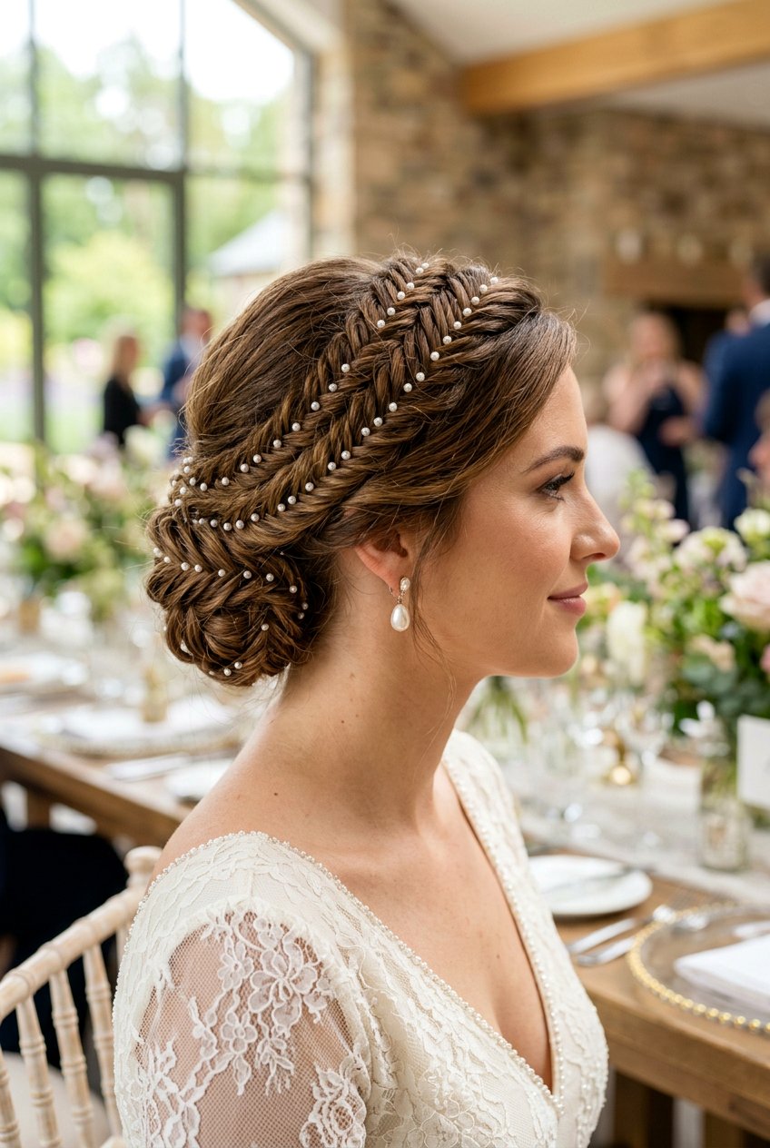 Fishtail Braid Updo - 20 bridal hair ideas for women - 20 bridal hair ideas for women