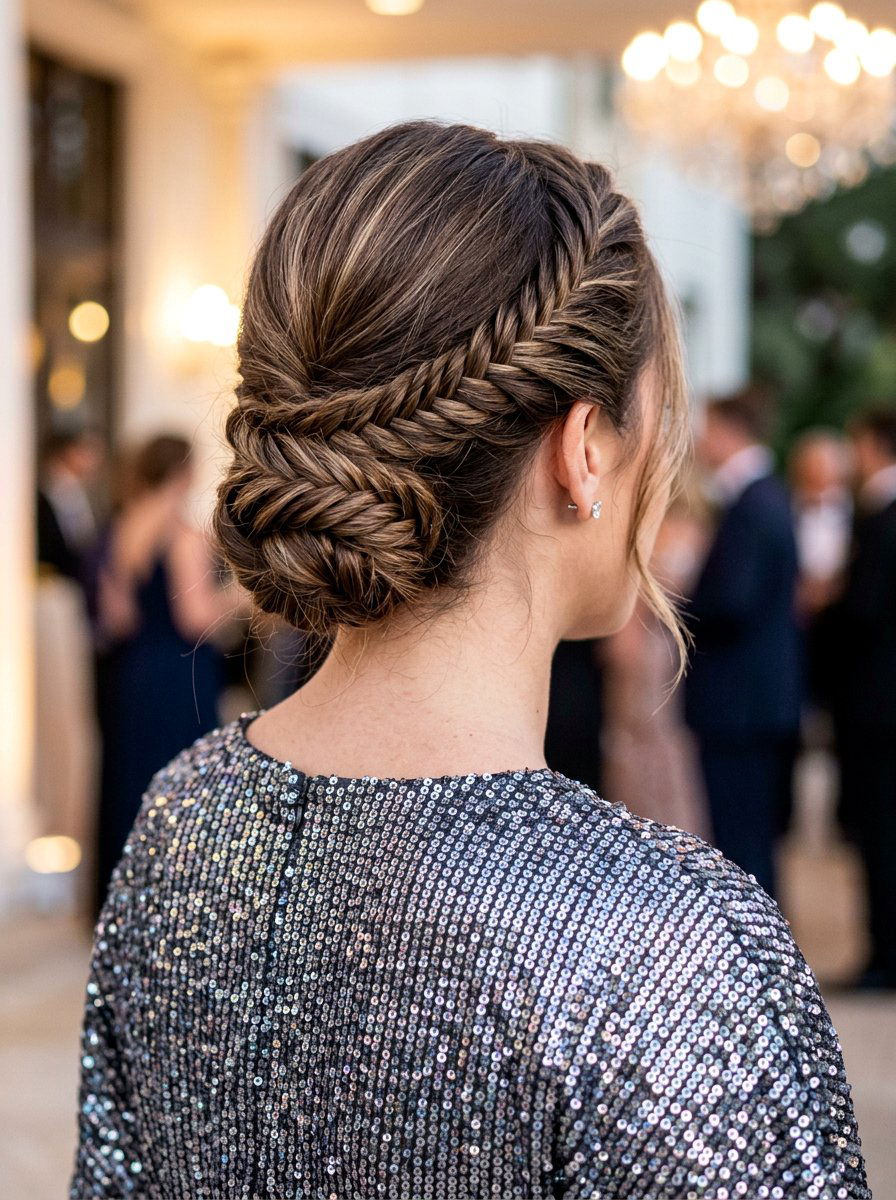 Fishtail Braided Low Bun - 20 classy low bun hairstyle ideas - 20 classy low bun hairstyle ideas