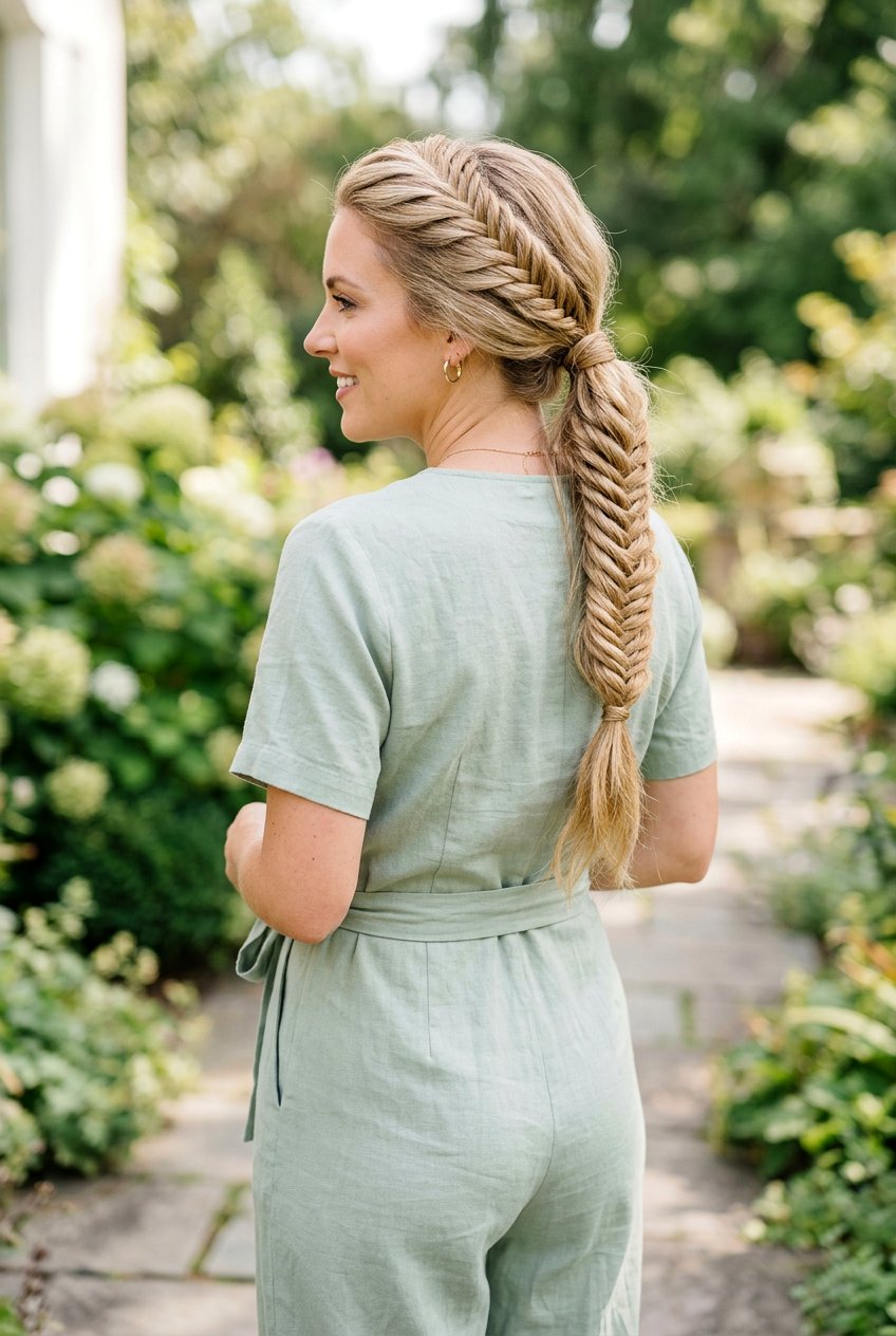 Fishtail Braided Ponytail - 20 braided ponytail for wedding guest - 20 braided ponytail for wedding guest